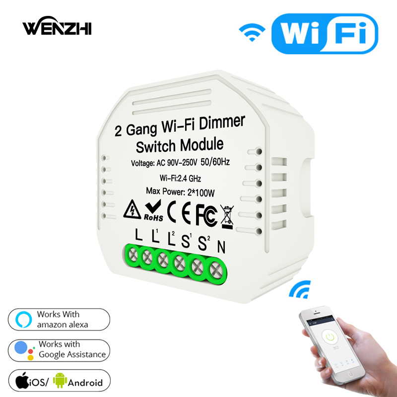 Home Improvement Diy - 2Gang Wifi Dimmer Light Switch Module