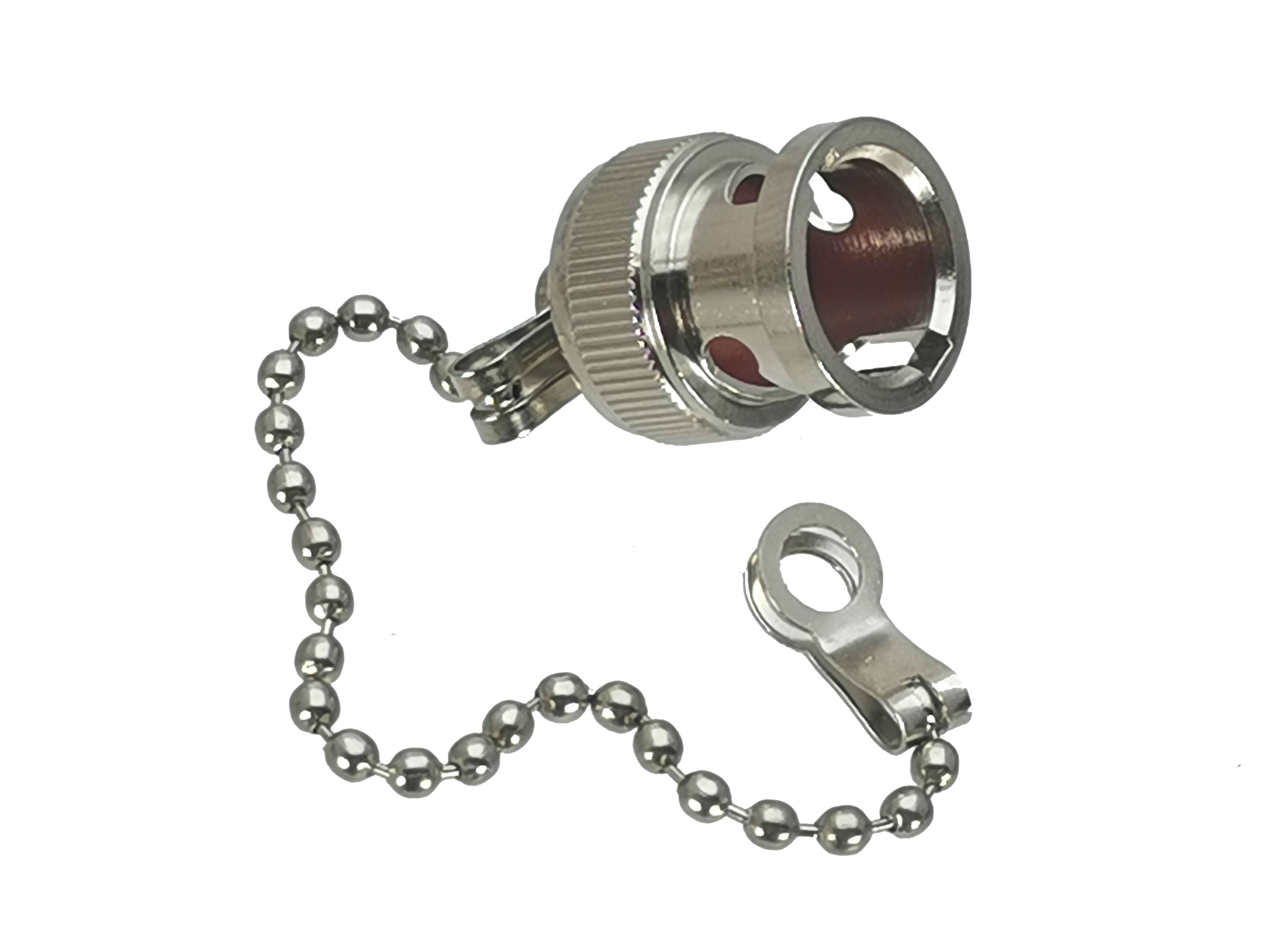 Wire Connector Cap - Dust cap with chain for BNC