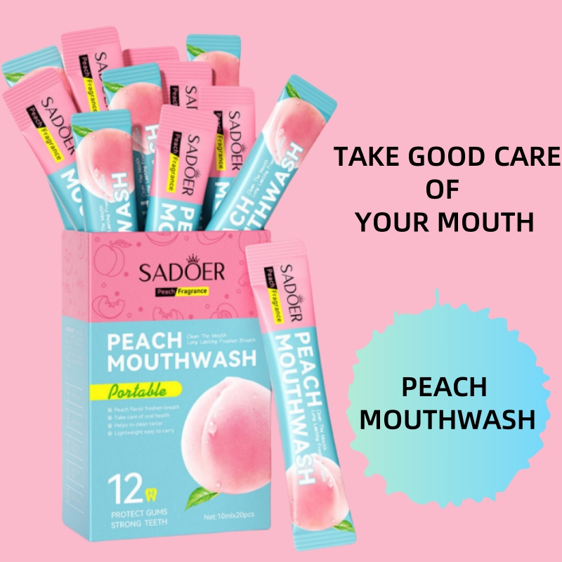 Home Improvement Help - 10ml*20 Pieces of Sadoer Peach Mouthwash