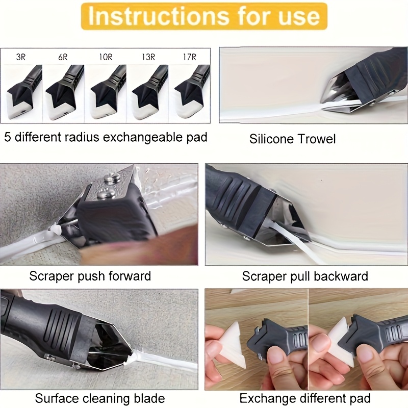 3 in 1 Silicone Caulking Tool  - Bathroom Caulk Siliconized avaliação e preço