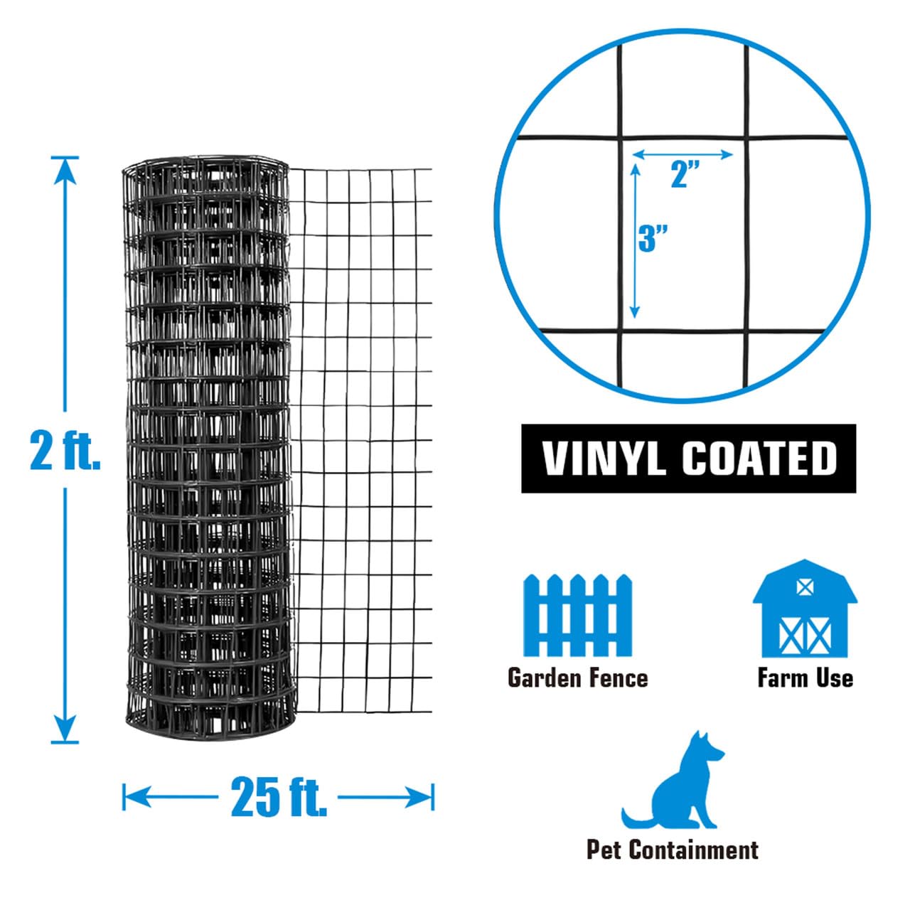 Fencer Wire Vinyl Coated 16 Ga - Home Improvement Fence avaliação e preço