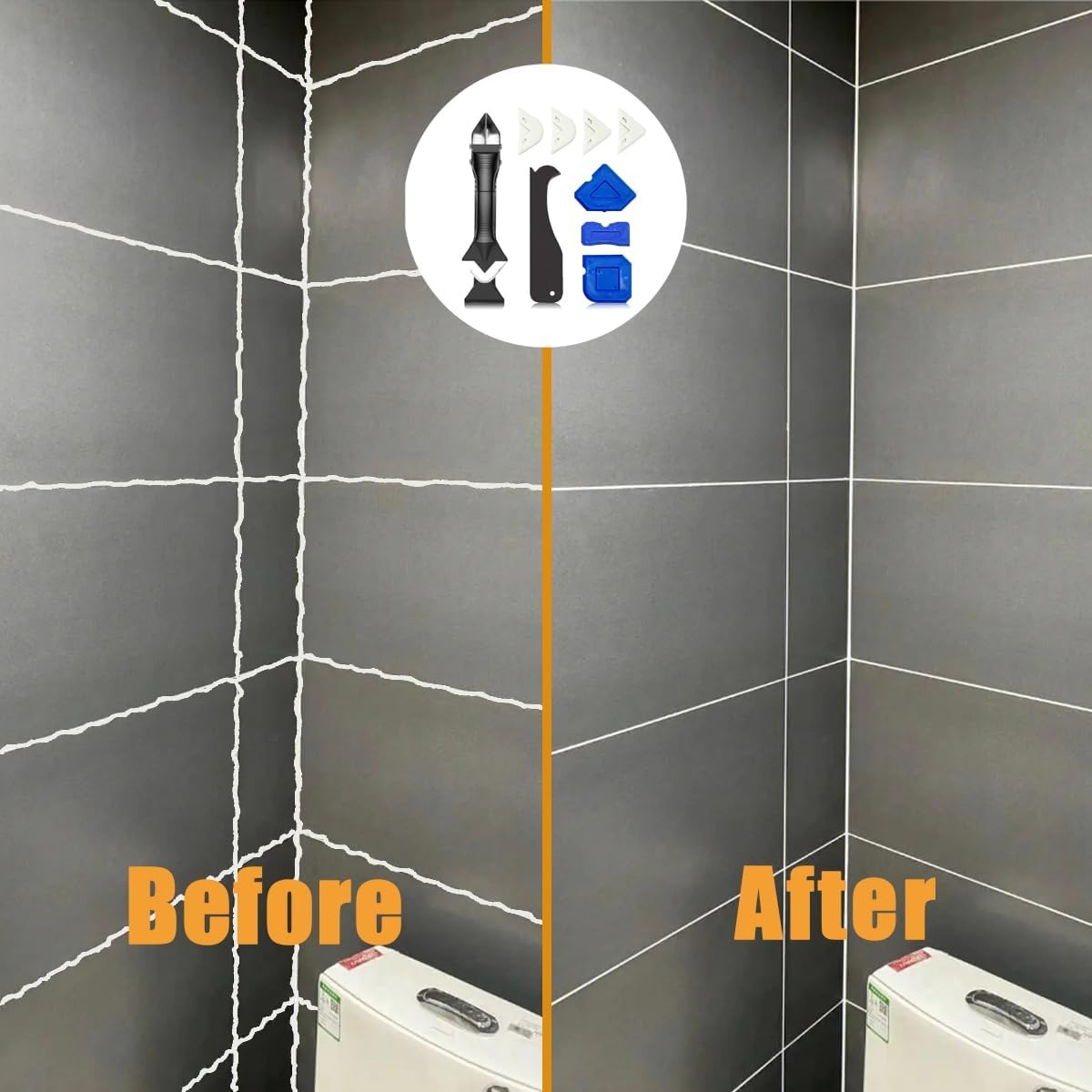 Silicone Caulking Tool Kit，Gla - Bathroom Caulk Siliconized avaliação e preço