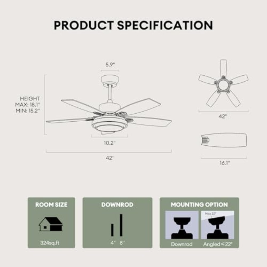 Ceiling Fans with Lights and R - Ceiling Fan Mount avaliação e preço