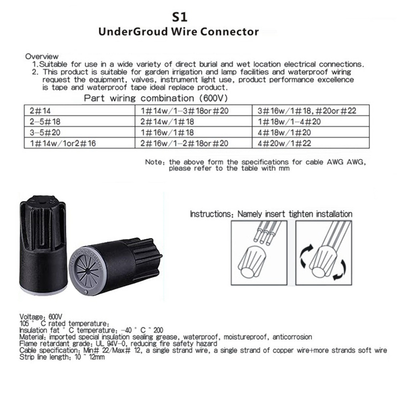 ABJA-Waterproof Wire Connector - Wire Connector Cap avaliação e preço