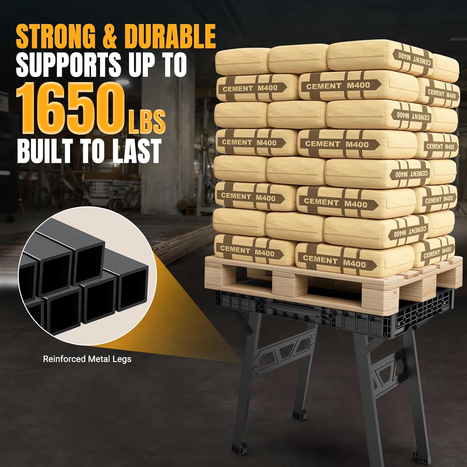 Folding Workbench with 1650 Lb - Home Improvement Diy avaliação e preço