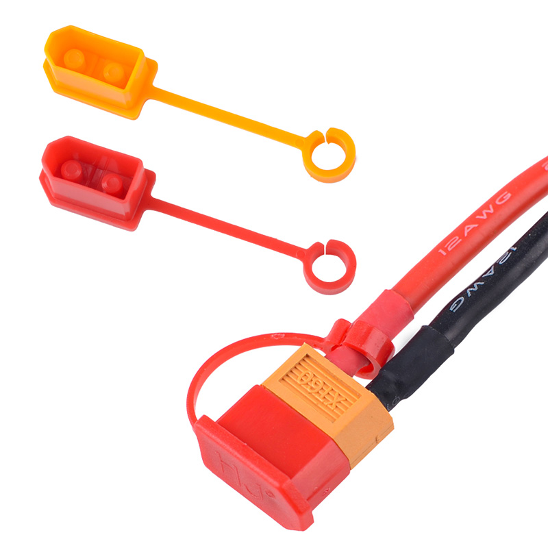 10PCS/lot Red Orange XT60 Plug - Wire Connector Cap avaliação e preço
