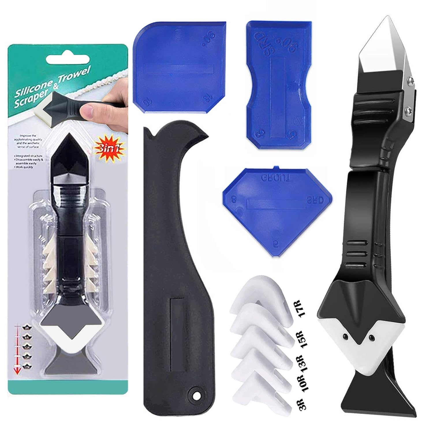 11Pcs Caulking Tools Kit, 3 in - Bathroom Caulk Siliconized avaliação e preço