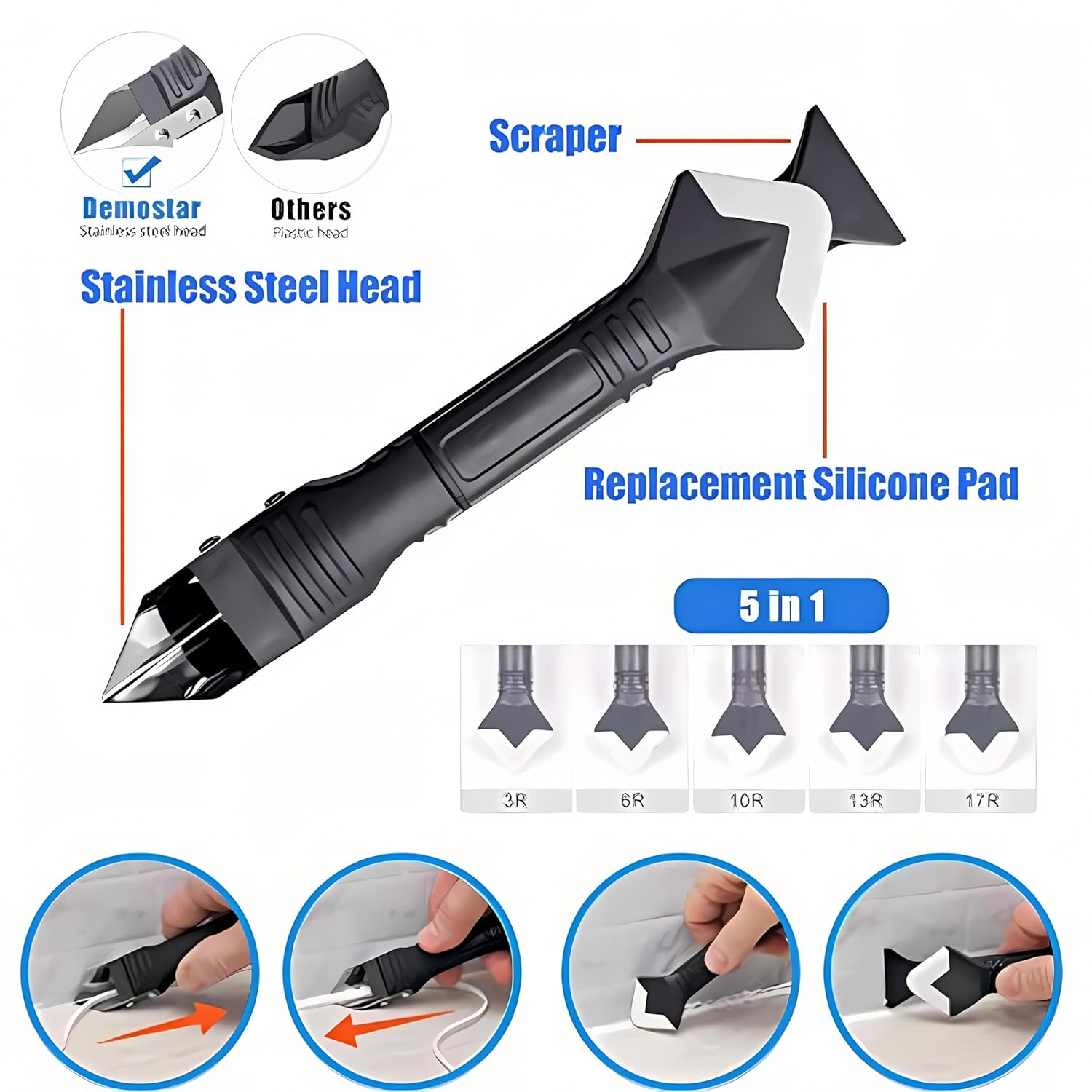 11Pcs Caulking Tools Kit, 3 in - Bathroom Caulk Siliconized avaliação e preço