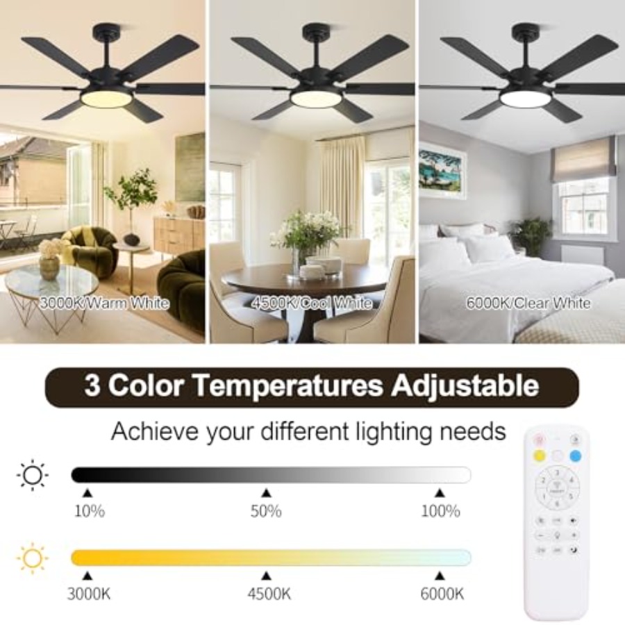 52in Black Low Profile Ceiling - Ceiling Fan Mount avaliação e preço
