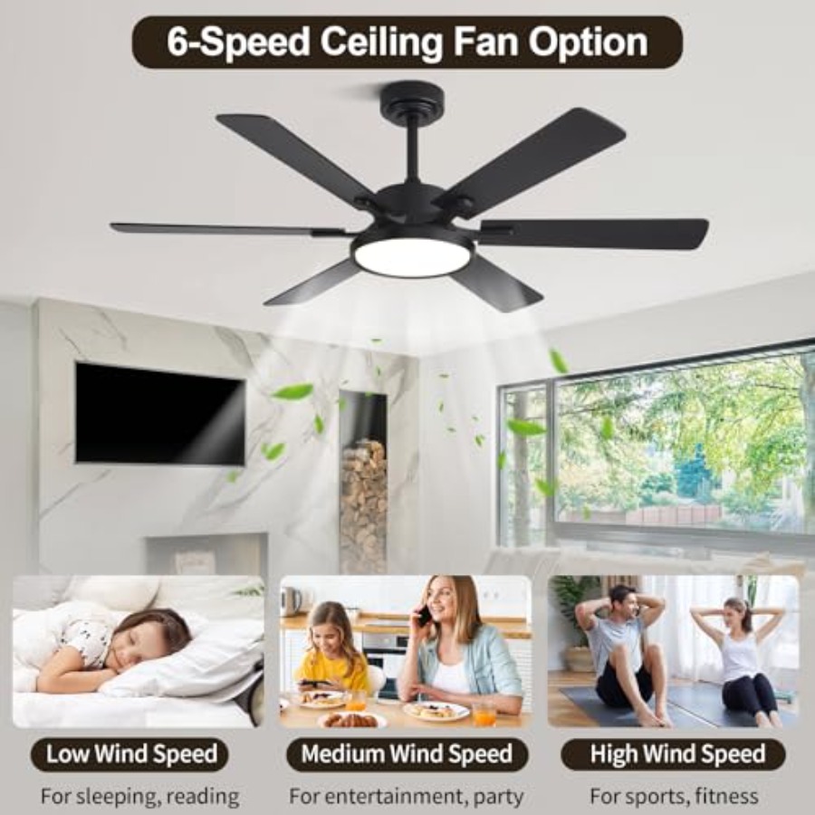 52in Black Low Profile Ceiling - Ceiling Fan Mount avaliação e preço
