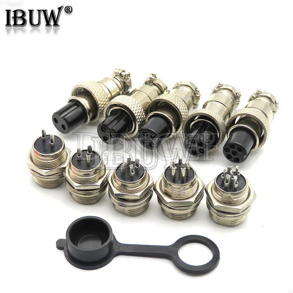 1Set/lot GX12 2/3/4/5/6/7 Pin  - Wire Connector Cap avaliação e preço