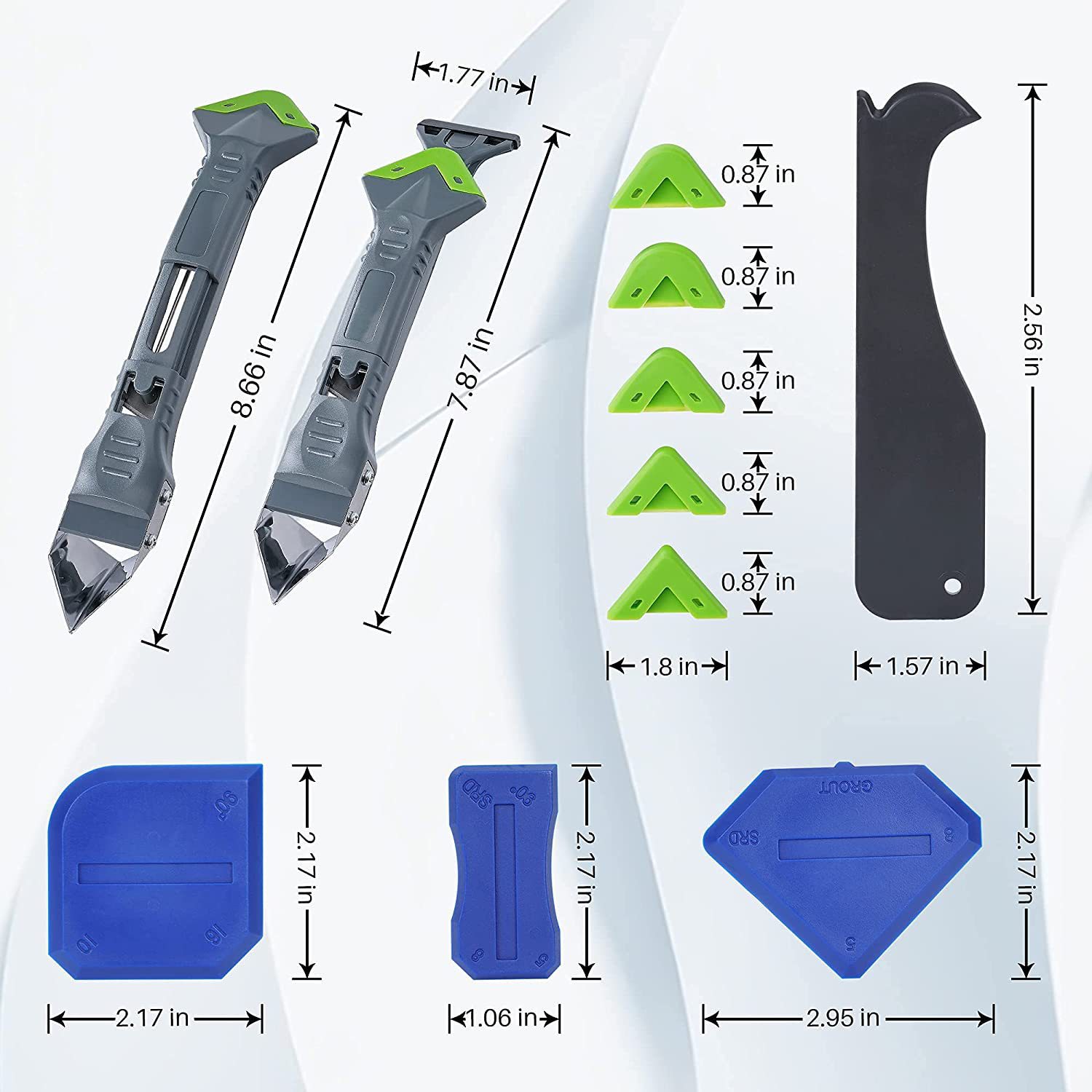 5 In 1 Silicone Caulking Tools - Bathroom Caulk Siliconized avaliação e preço