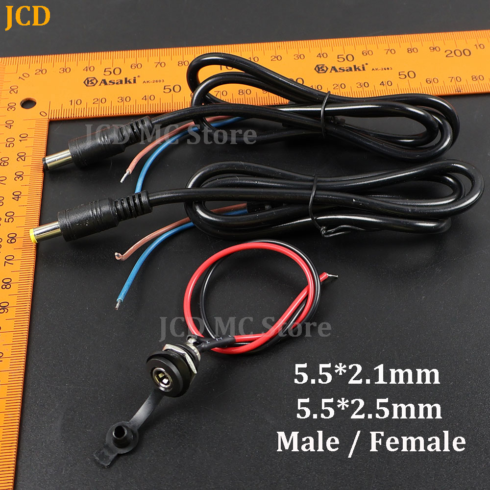 1PC DC Power Male Female Jack  - Wire Connector Cap avaliação e preço