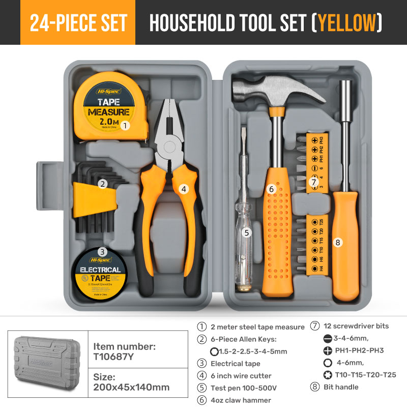 24-Piece Compact Home & Office - Home Improvement Diy avaliação e preço