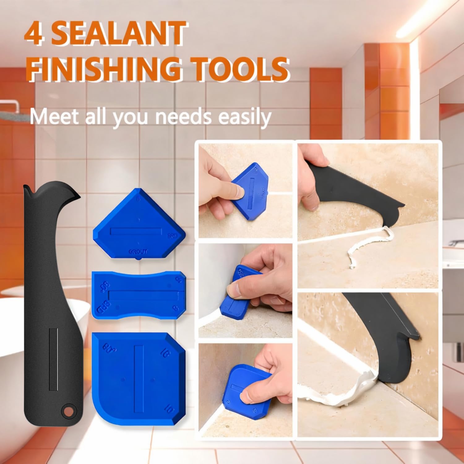3 in 1 Silicone Caulking Tool  - Bathroom Caulk Siliconized avaliação e preço