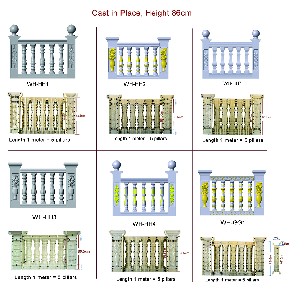 86cm Plastic Concrete Baluster - Home Improvement Fence avaliação e preço