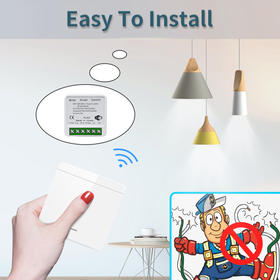 16A Tuya WiFi DIY Smart Switch - Home Improvement Diy avaliação e preço
