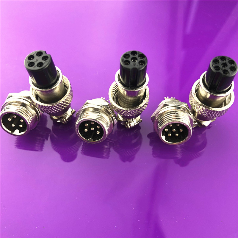 1set GX12 2/3/4/5/6/7 Pin Male - Wire Connector Cap avaliação e preço