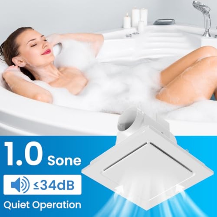 Bathroom Exhaust Fan, Quiet Ba - Ceiling Fan Mount avaliação e preço